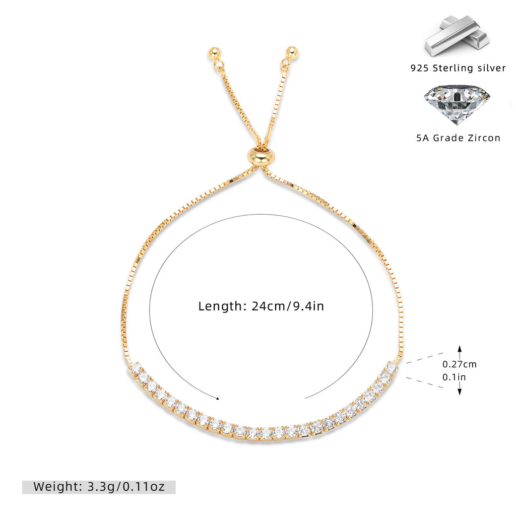 A Minimalist Design Enhanced With Delicate Zircon Accents On The Bracelet