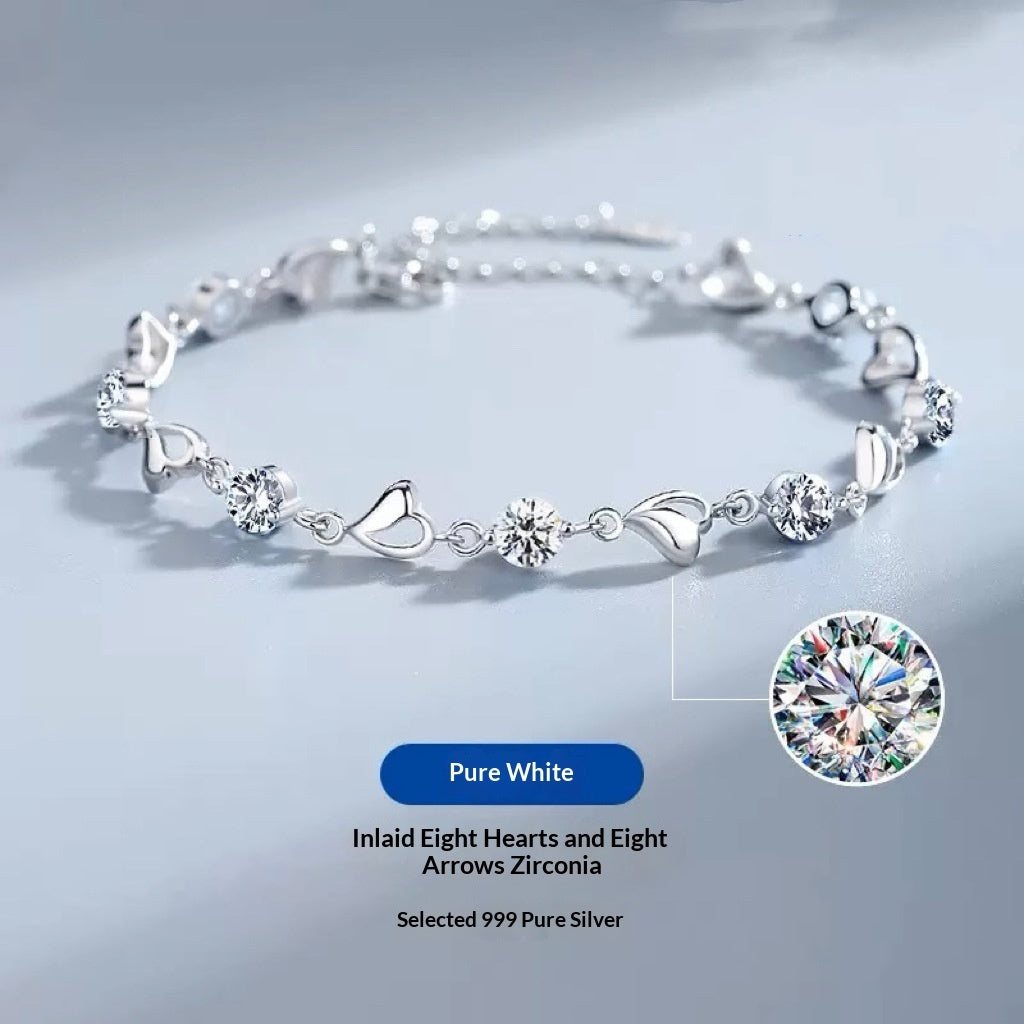 925 Sterling Silver Heart Of The Ocean Bracelet