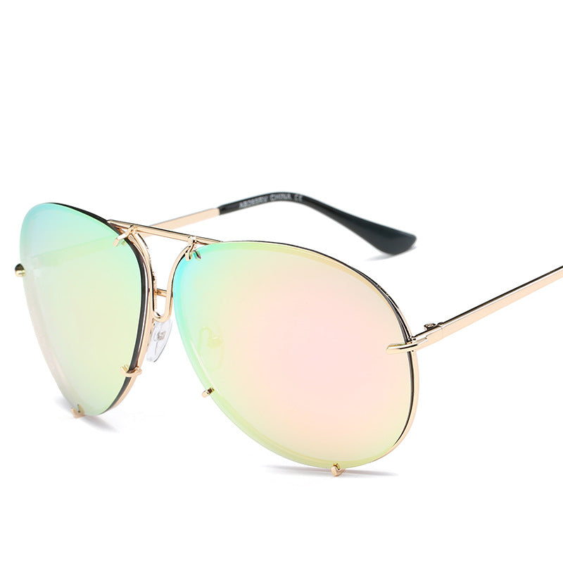 Color Film Sunglasses For Women Big Frame Sunglasses