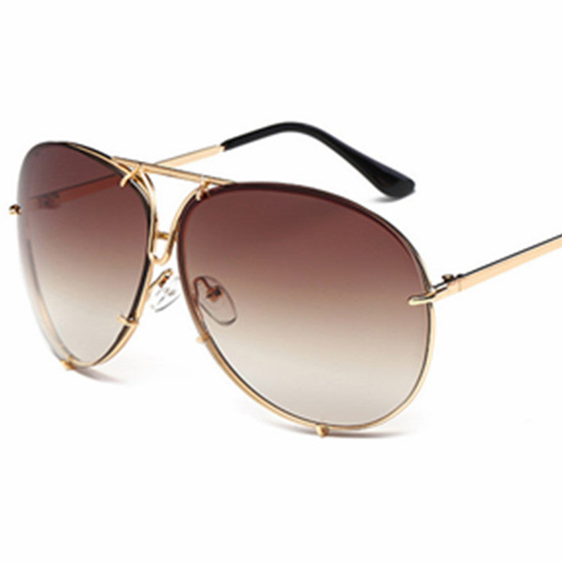 Color Film Sunglasses For Women Big Frame Sunglasses