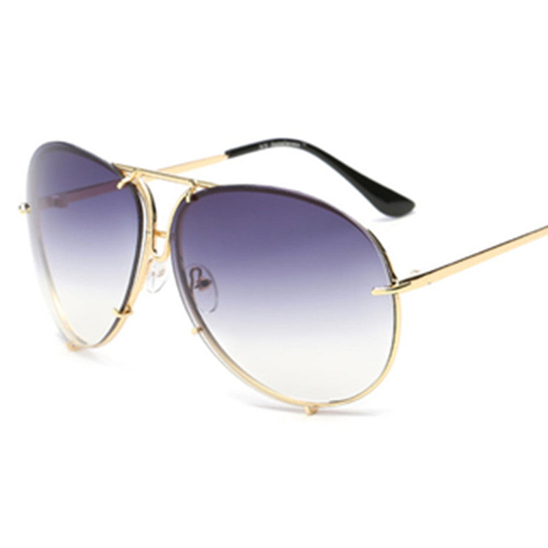 Color Film Sunglasses For Women Big Frame Sunglasses