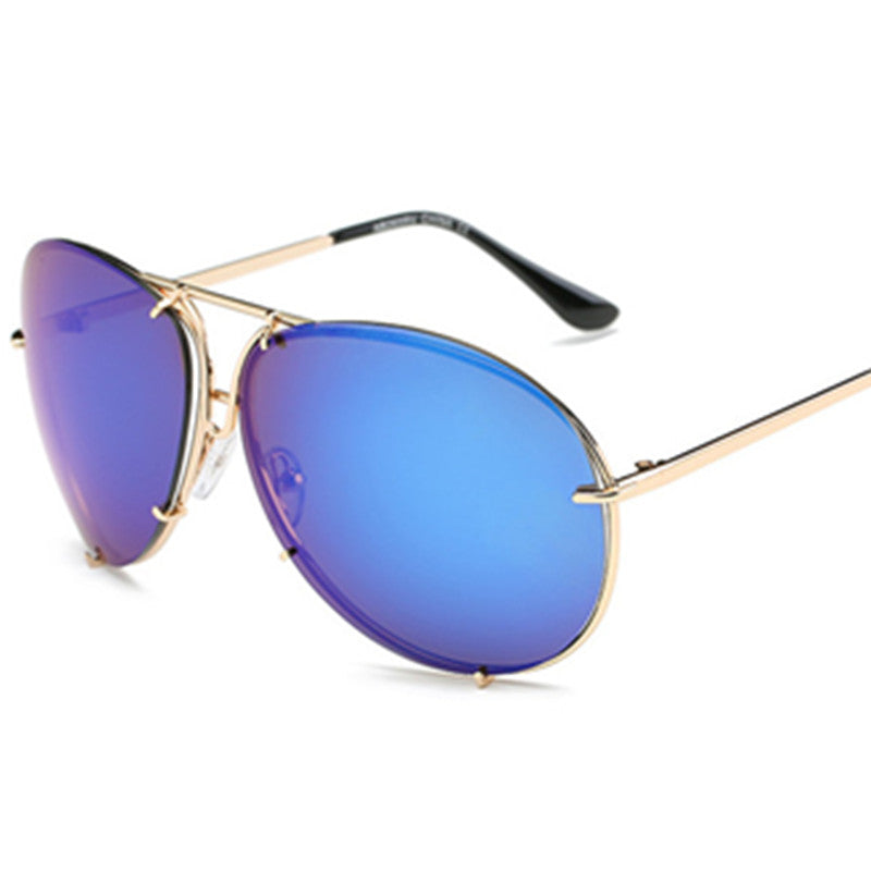 Color Film Sunglasses For Women Big Frame Sunglasses