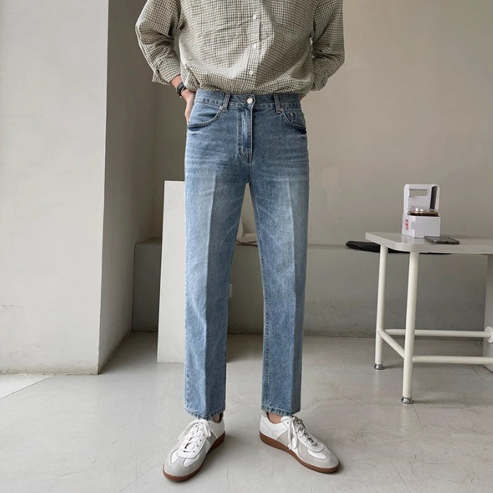 Casual Cropped Denim Pants