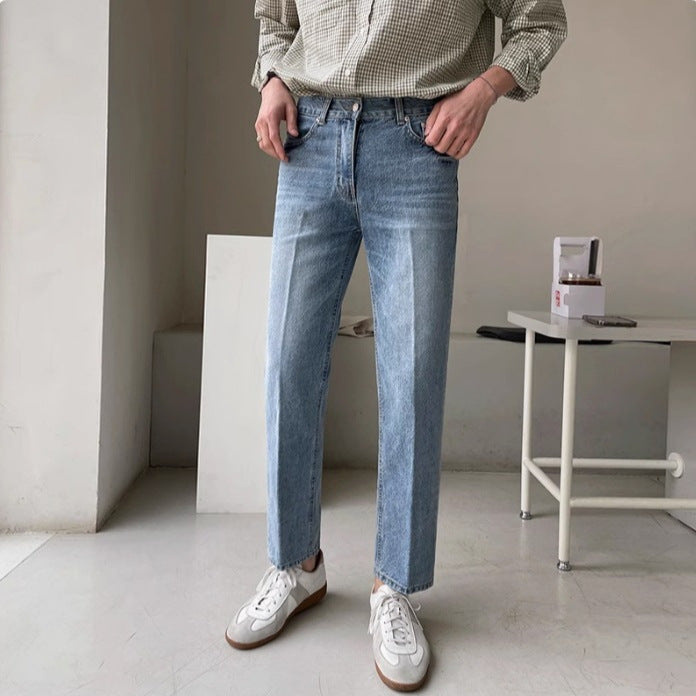 Casual Cropped Denim Pants