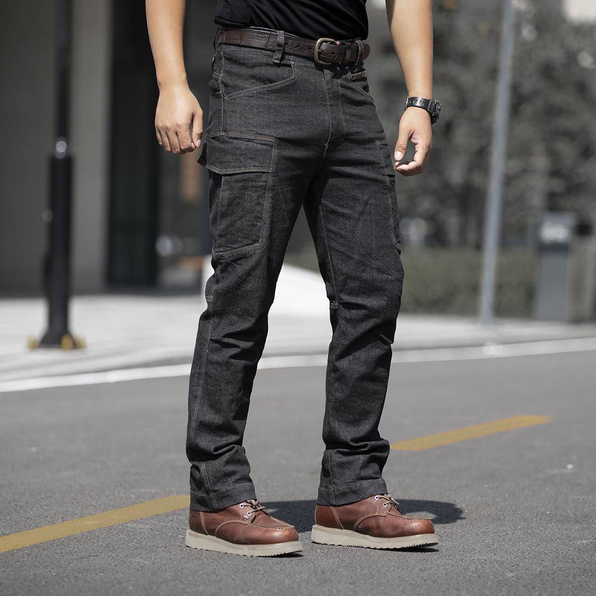 Personality Tactical Stretch Jeans Men