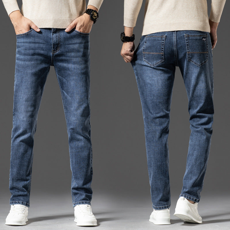 Affordable Luxury Denim Jeans For Men SpringAutumn  New Arrival High-End Stretch Business Style