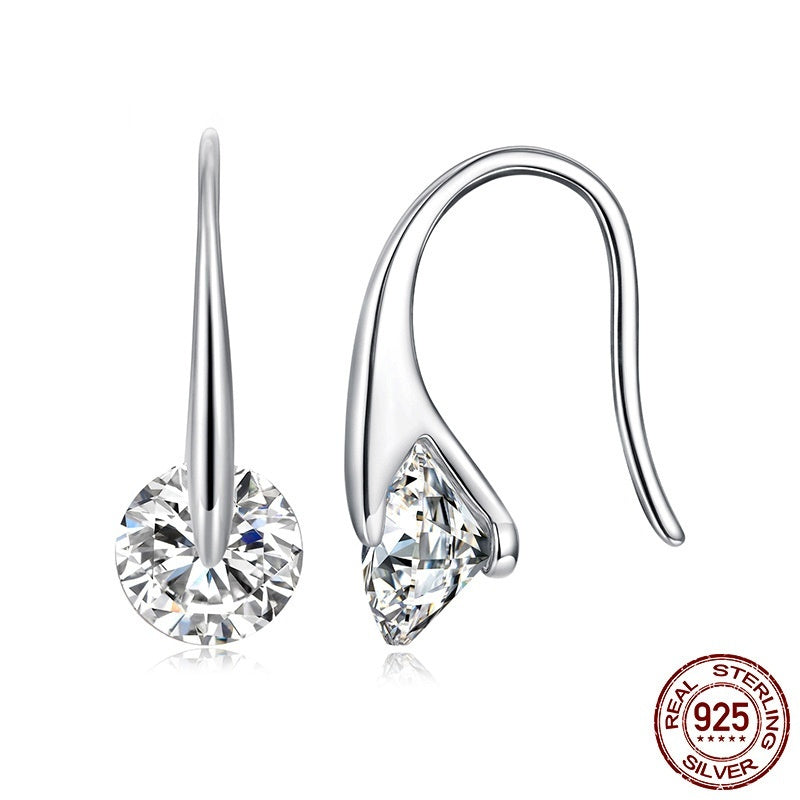 1-Carat Sparkling Moissanite S925 Sterling Silver Earrings For Women