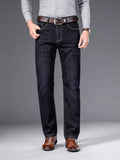 Men's Jeans Straight Loose Elastic Business Trousers