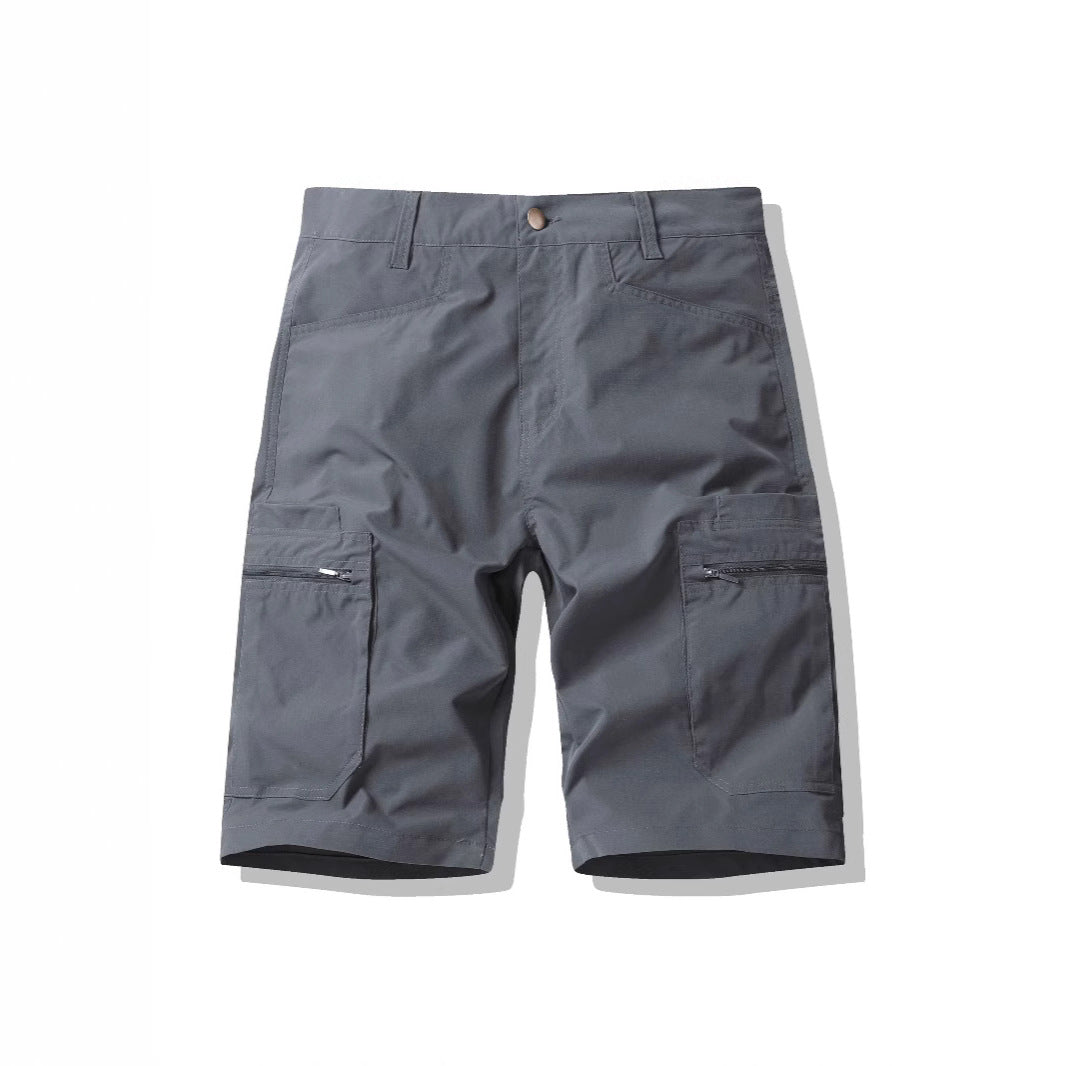 American Workwear Zipper Shorts High Street Fashion Outer Wear Loose Breeches