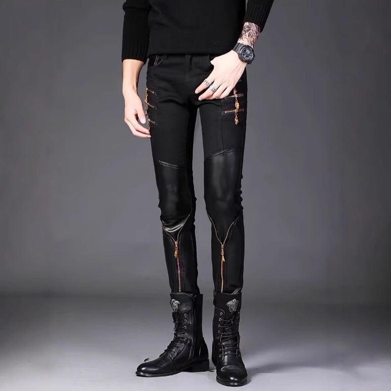 Slim-fit Casual Four-season Black Straight-leg Slim Youth Pants