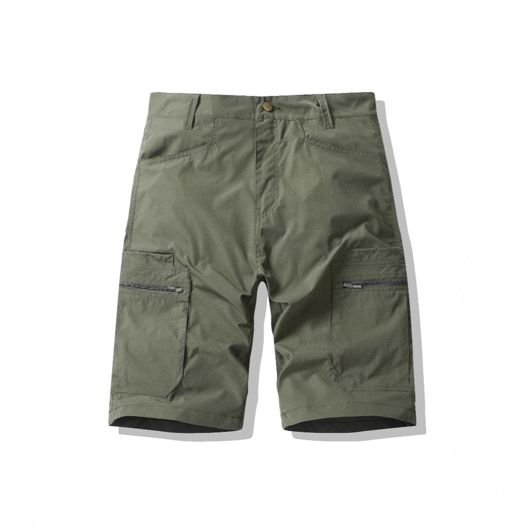 American Workwear Zipper Shorts High Street Fashion Outer Wear Loose Breeches