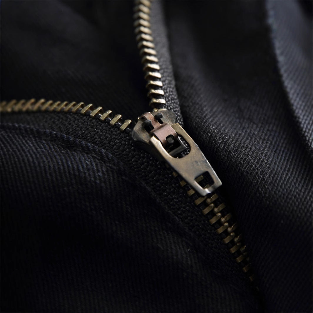 Tight Ripped Trendy Skinny Solid Color Simple Denim Trousers