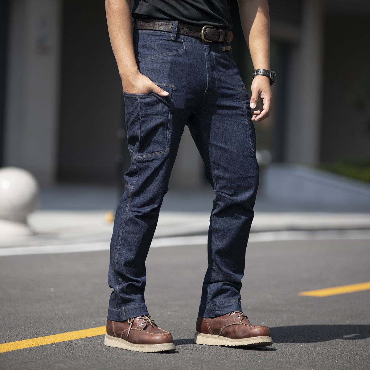Personality Tactical Stretch Jeans Men